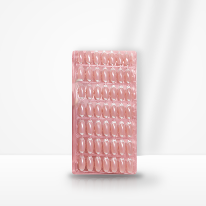 120Pcs Pearlescent Almond French Press-On Nails